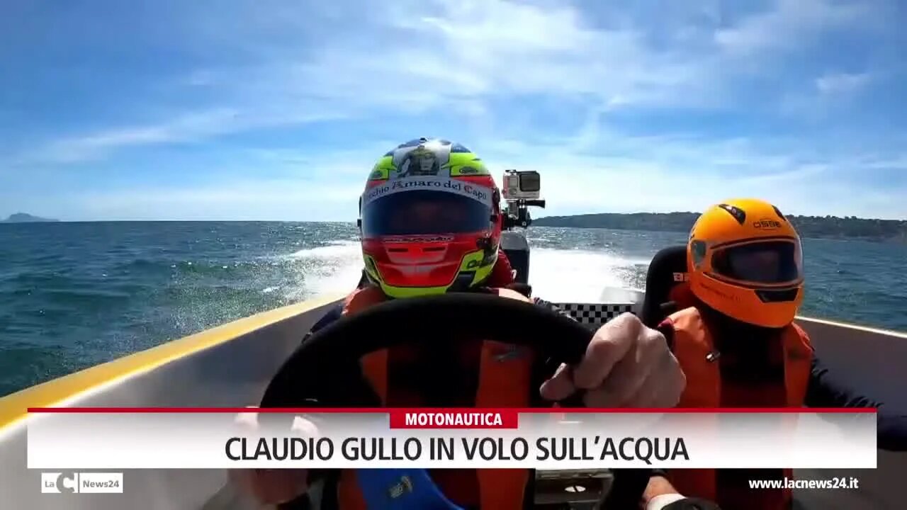 Claudio Gullo in volo sull’acqua