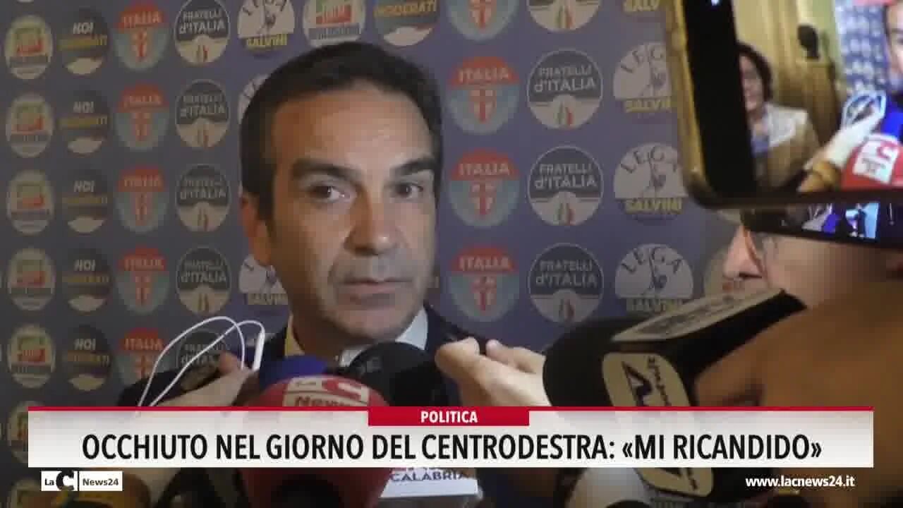 Occhiuto nel giorno del centrodestra, mi ricandido