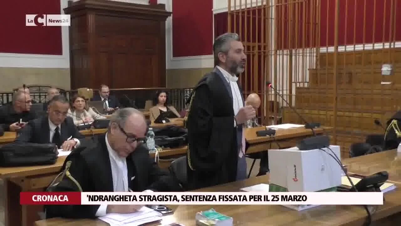 'Ndrangheta stragista, sentenza fissata per il 25 marzo
