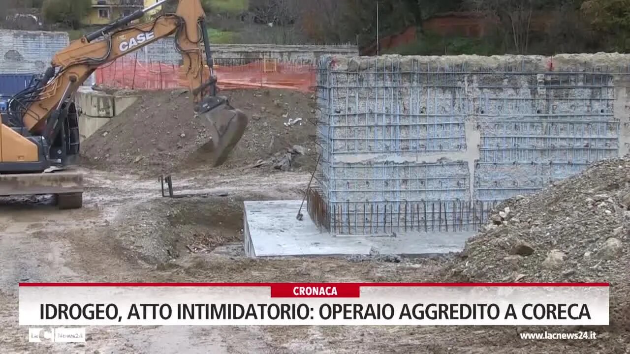 Idrogeo, atto intimidatorio: operaio aggredito a Coreca