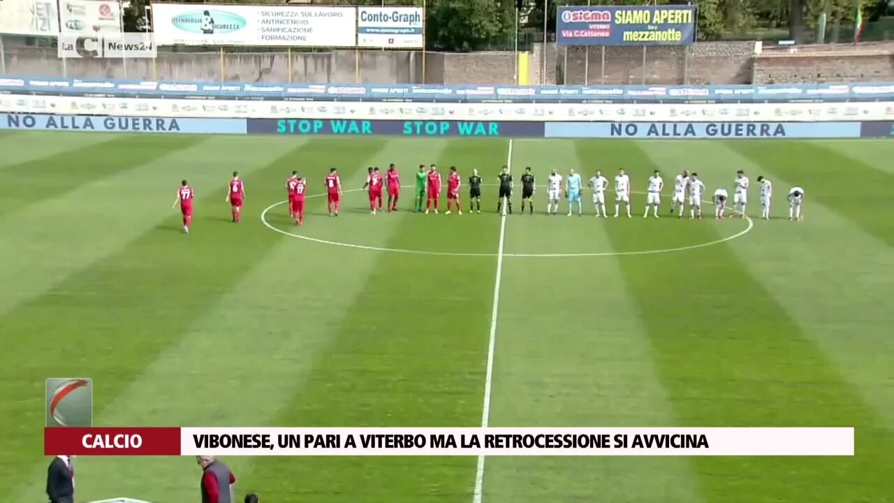 Vibonese, un pari a Viterbo ma la retrocessione si avvicina