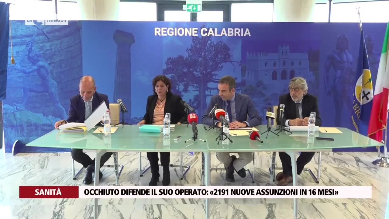 Occhiuto presenta i dati sulle assunzioni: «In un anno e mezzo 2.191 contratti a tempo indeterminato, risultato storico»