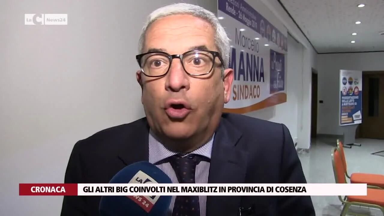 Gli altri big coinvolti nel maxiblitz in provincia di Cosenza