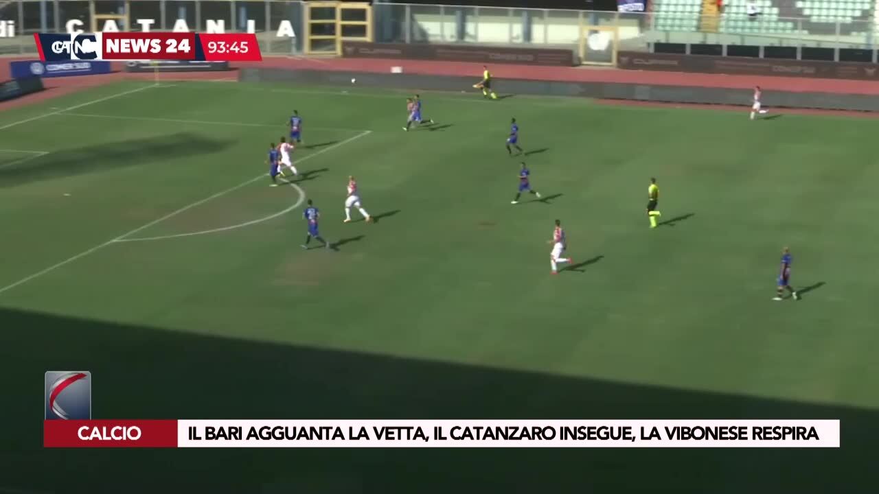 Il Bari agguanta la vetta, il Catanzaro insegue, la Vibonese respira