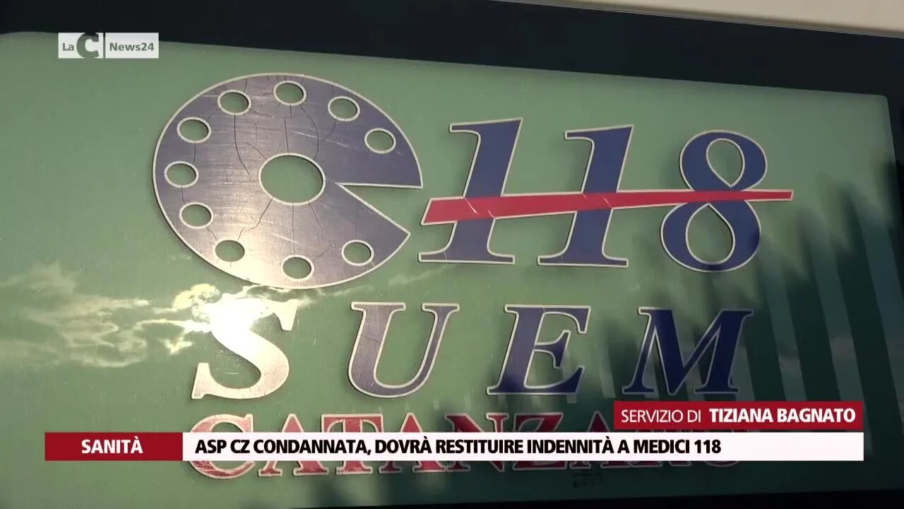 Asp Cz condannata, dovrà restituire indennità a medici 118