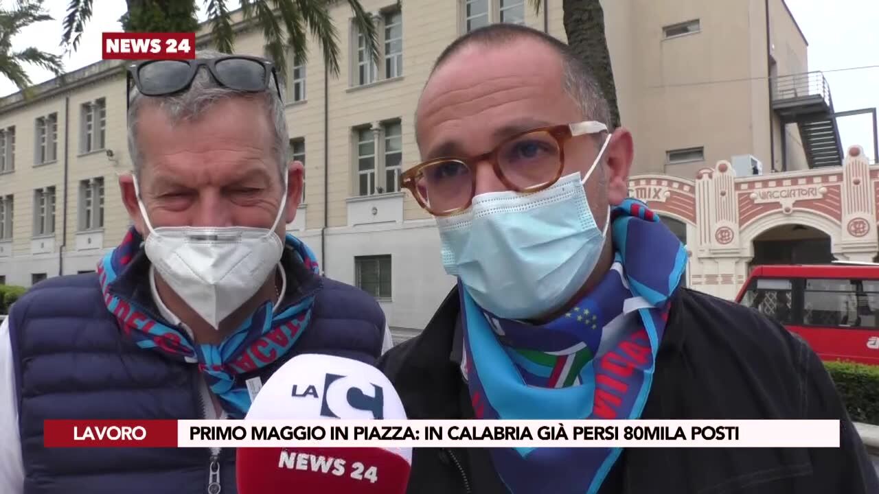 Primo Maggio in piazza, in Calabria già persi 80mila posti