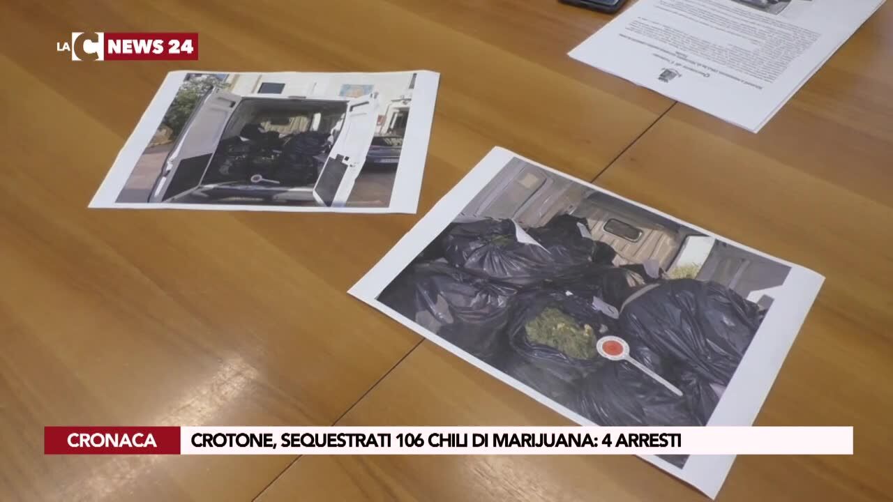 Crotone, sequestrati 106 chili di marijuana: 4 arresti