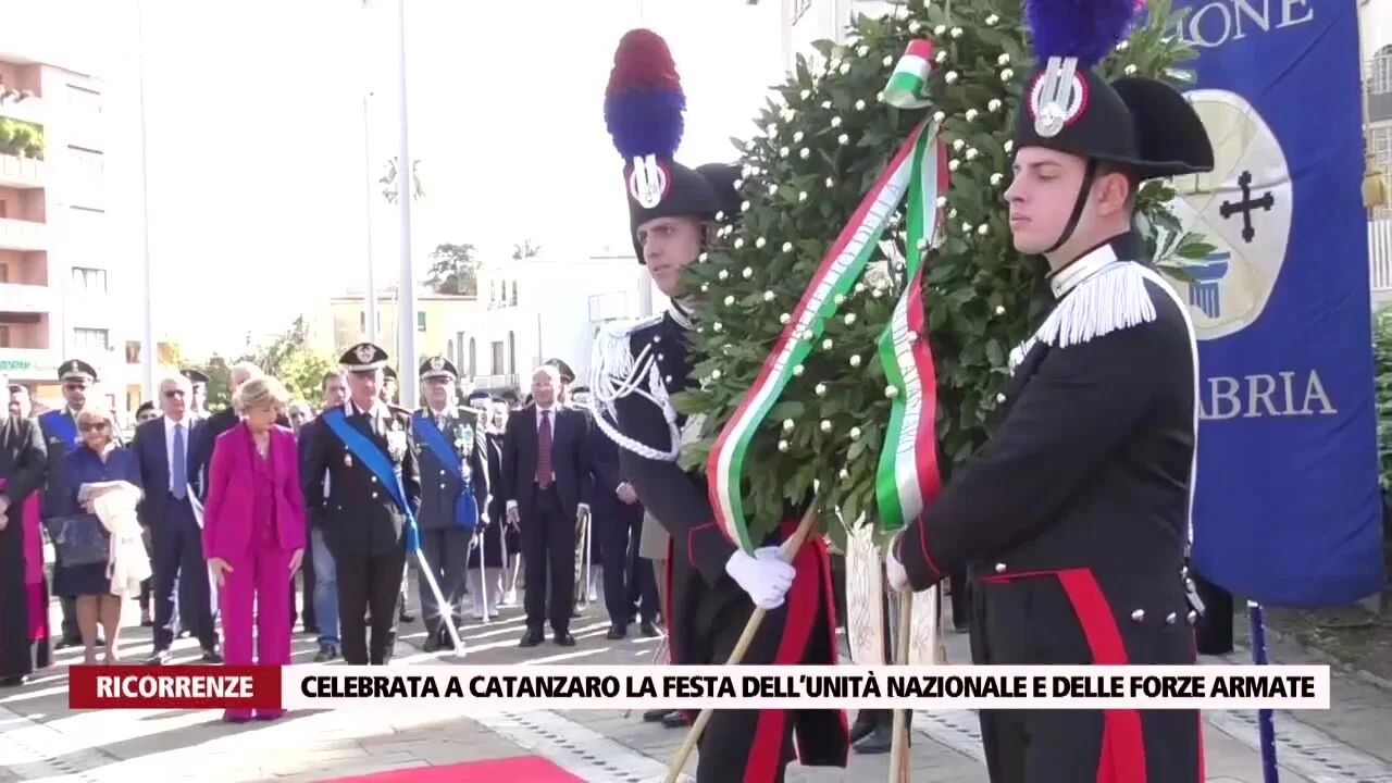 Celebrata a Catanzaro la festa dell’unità nazionale e delle forze armate