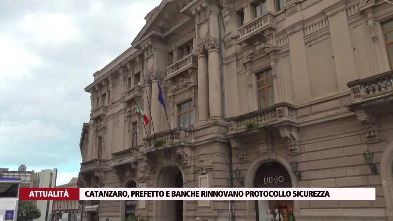 Catanzaro, prefetto e banche rinnovano protocollo sicurezza