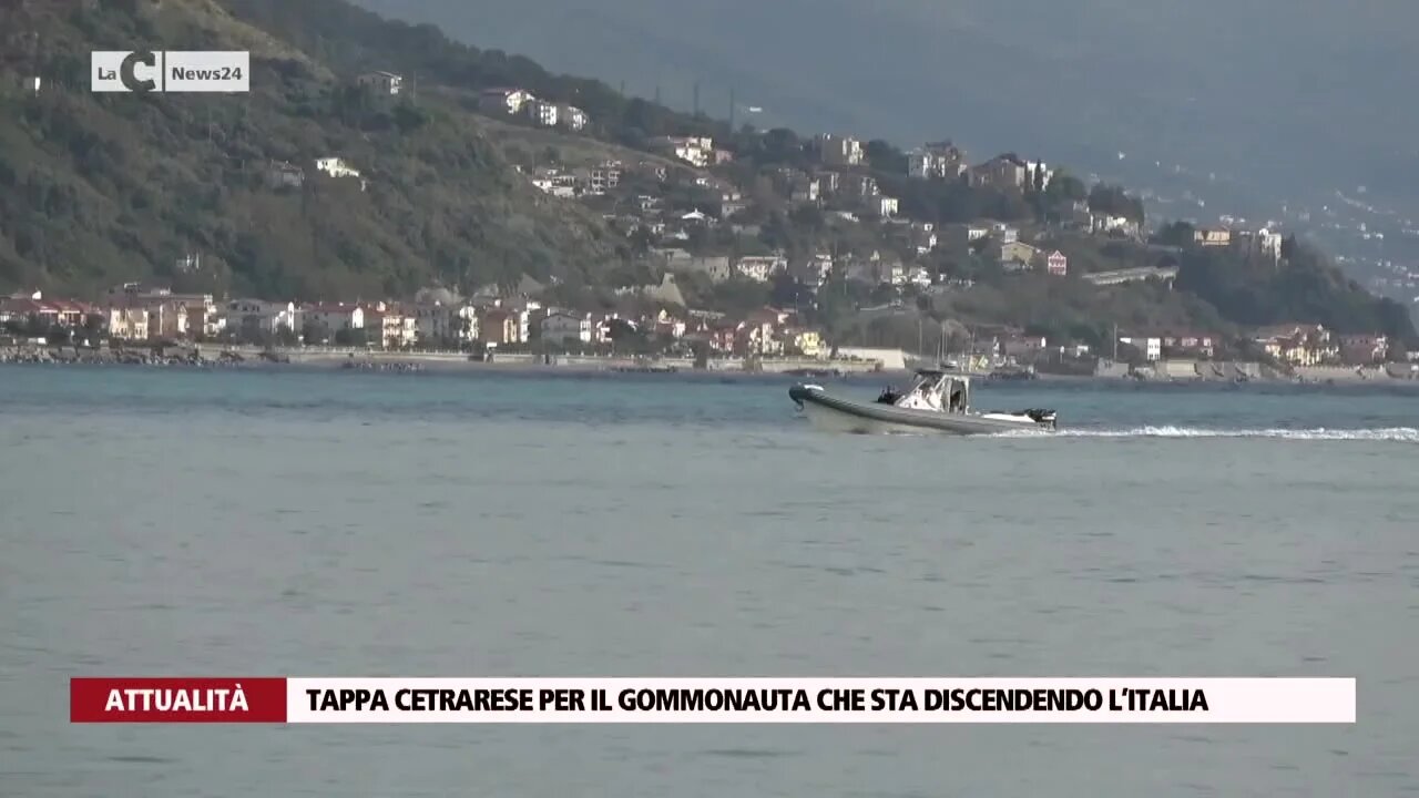 Tappa cetrarese per il gommonauta che sta discendendo l'Italia