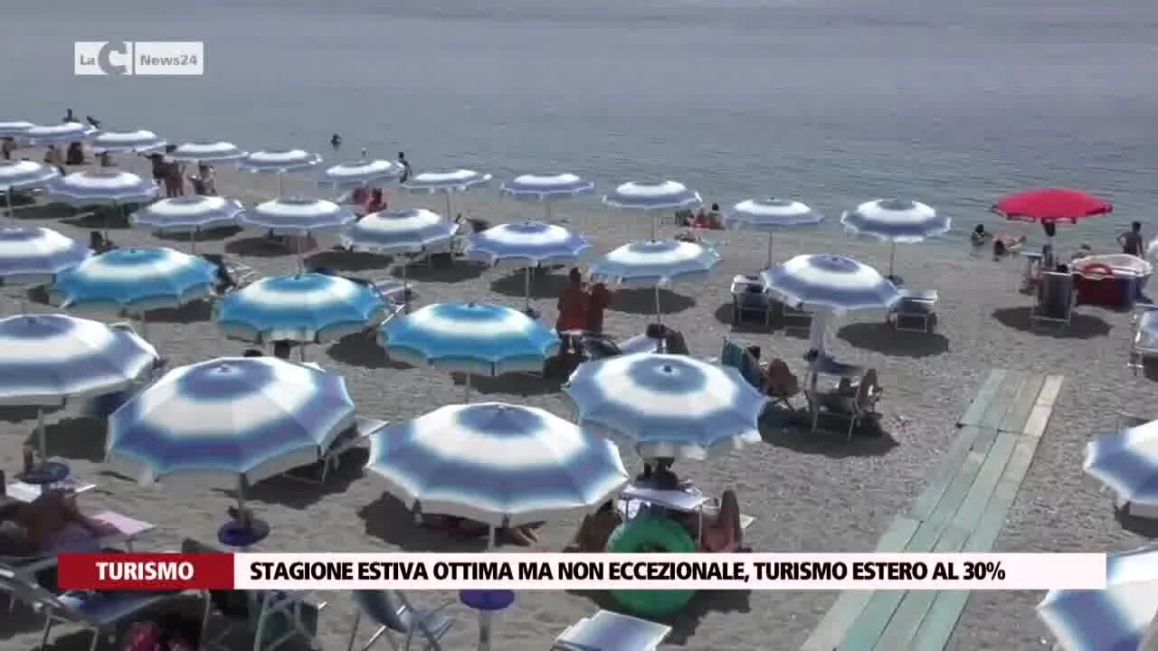 Stagione estiva ottima ma non eccezionale, turismo estero al 30%