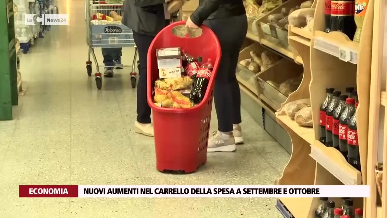 Nuovi aumenti nel carrello della spesa a settembre e ottobre