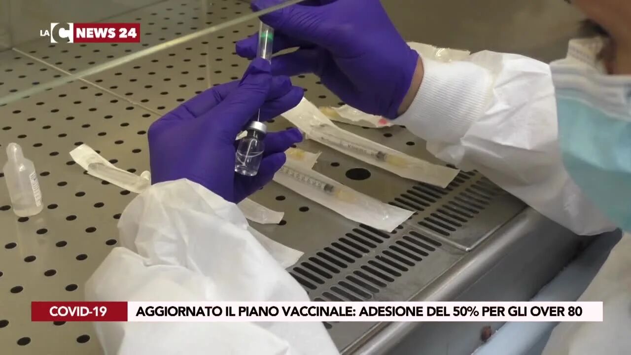 Aggiornato il piano vaccinale: adesione del 50% per gli over 80