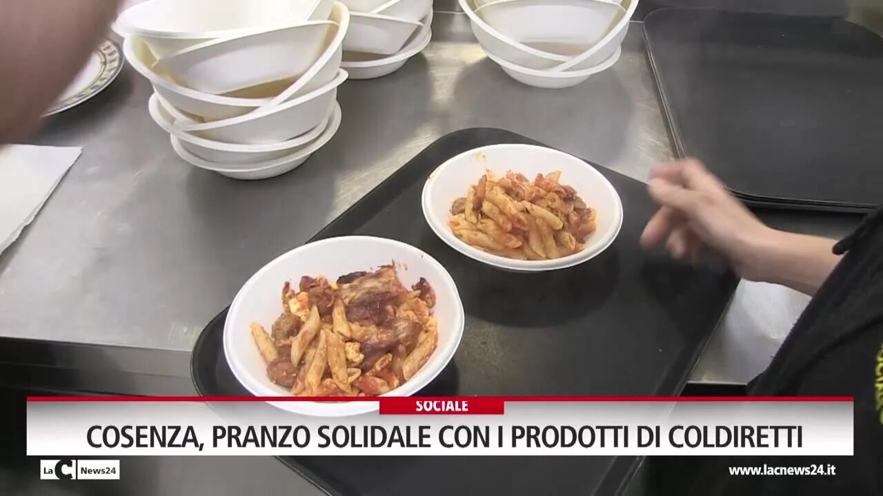 Cosenza, pranzo solidale con i prodotti di Coldiretti